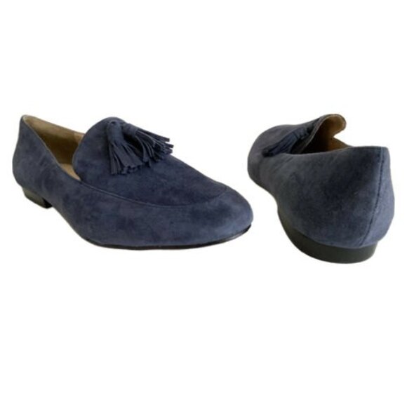Lands' End Suede Slip On Loafers Tassel Front 9 - Picture 3 of 12